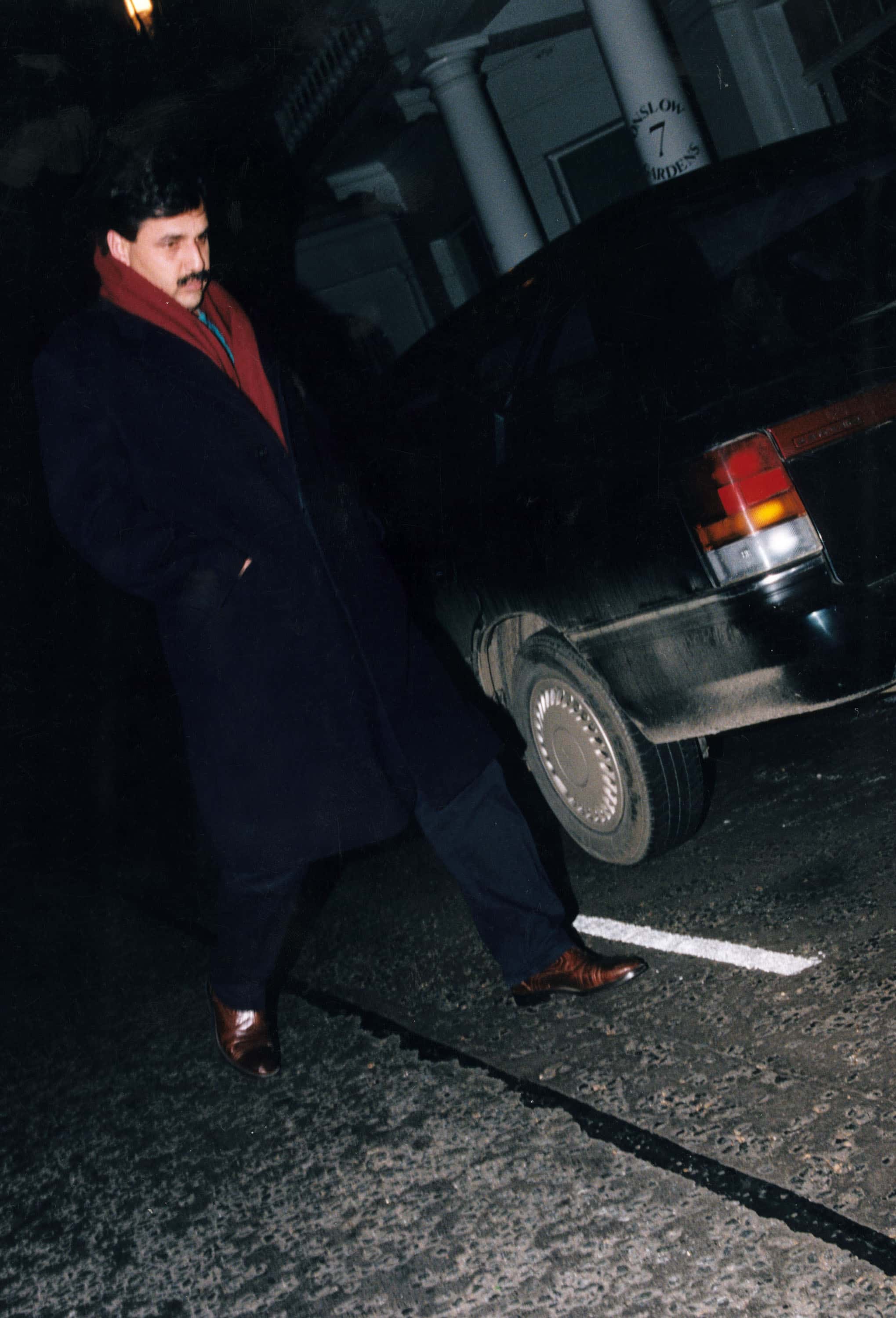 284700 06: (FILE PHOTO) Heart surgeon Hasnat Khan is shown walking in this 1996 file photo. According to British