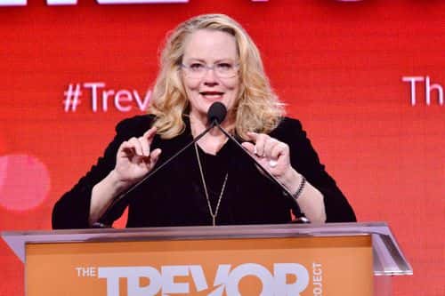 Champion Award winner Cybill Shepherd speaks onstage during The Trevor Project's TrevorLIVE LA 2019 at The Beverly Hilton Hotel on November 17, 2019 in Beverly Hills, California. (Photo by Jerod Harris/Getty Images for The Trevor Project)