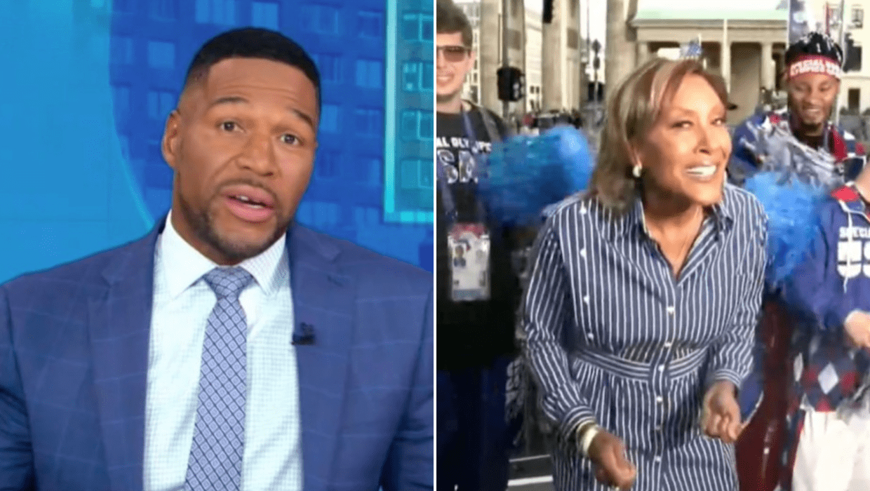 Michael Strahan was interrupted by Robin Roberts on live-air (ABC)
