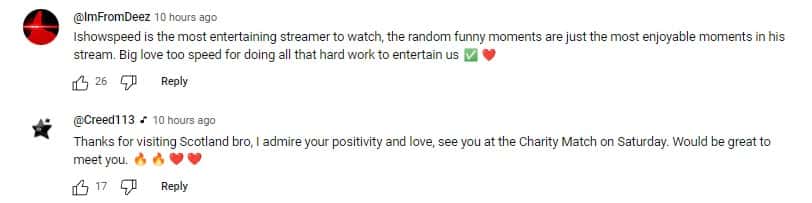 Comments on IShowSpeed (@ishowspeed/YouTube)