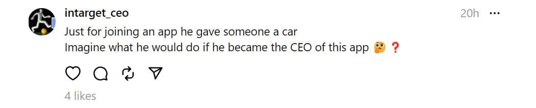 Rethread on MrBeast's giveaway post (@mrbeast/Threads)