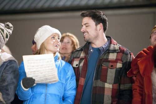 Candance Cameron Bure (Stephanie) and Jesse Hutch (Brady) in 'Let It Snow' (Hallmark)