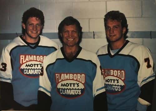 Pictured is Bobby Hull and his sons, Blake and Bobby Jr. Blake and Bobby Jr. (Flamborough Archives & Heritage Society/Facebook)