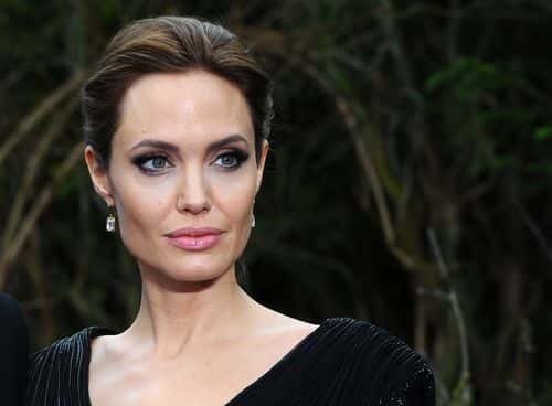 Angelina Jolie attends a private reception as costumes and props from Disney's 