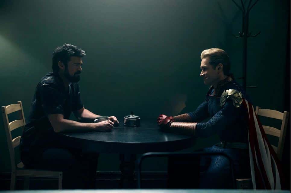 Antony Starr as Homelander and Karl Urban as The Butcher in 'The Boys' Season 3 (Amazon Prime Video)
