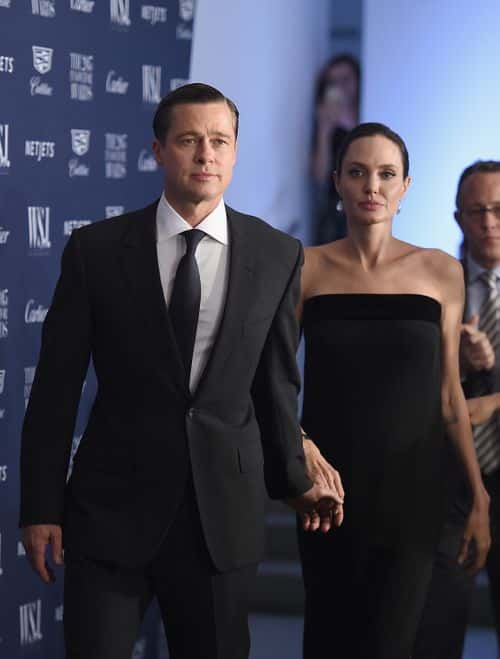 Brad Pitt and  2015 Entertainment Innovator Angelina Jolie Pitt attend the WSJ. Magazine 2015 Innovator Awards at the Museum of Modern Art on November 4, 2015 in New York City.