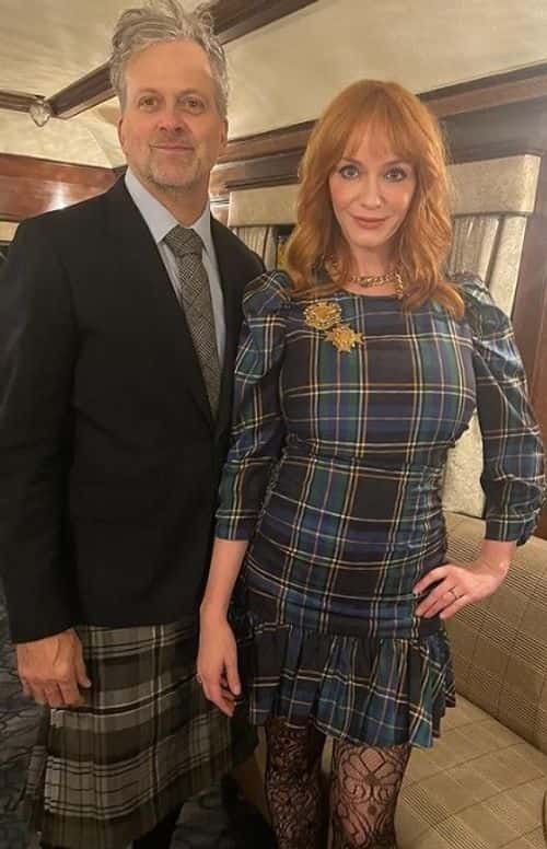 Christina Hendricks shares photo of matching outfit with beau George Bianchini (@actuallychristinahendricks/Instagram)