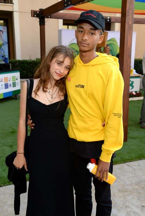 Odessa Adlon (L) and Jaden Smith attend the 28th Annual Environmental Media Awards at Montage Beverly Hills on May 22, 2018 in Beverly Hills, California.