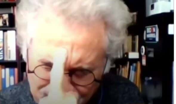 Barry Pearl is seen breaking down on Australian Television show Today while talking about Grease co-star Olivia Newton. (Photo via Facebook)