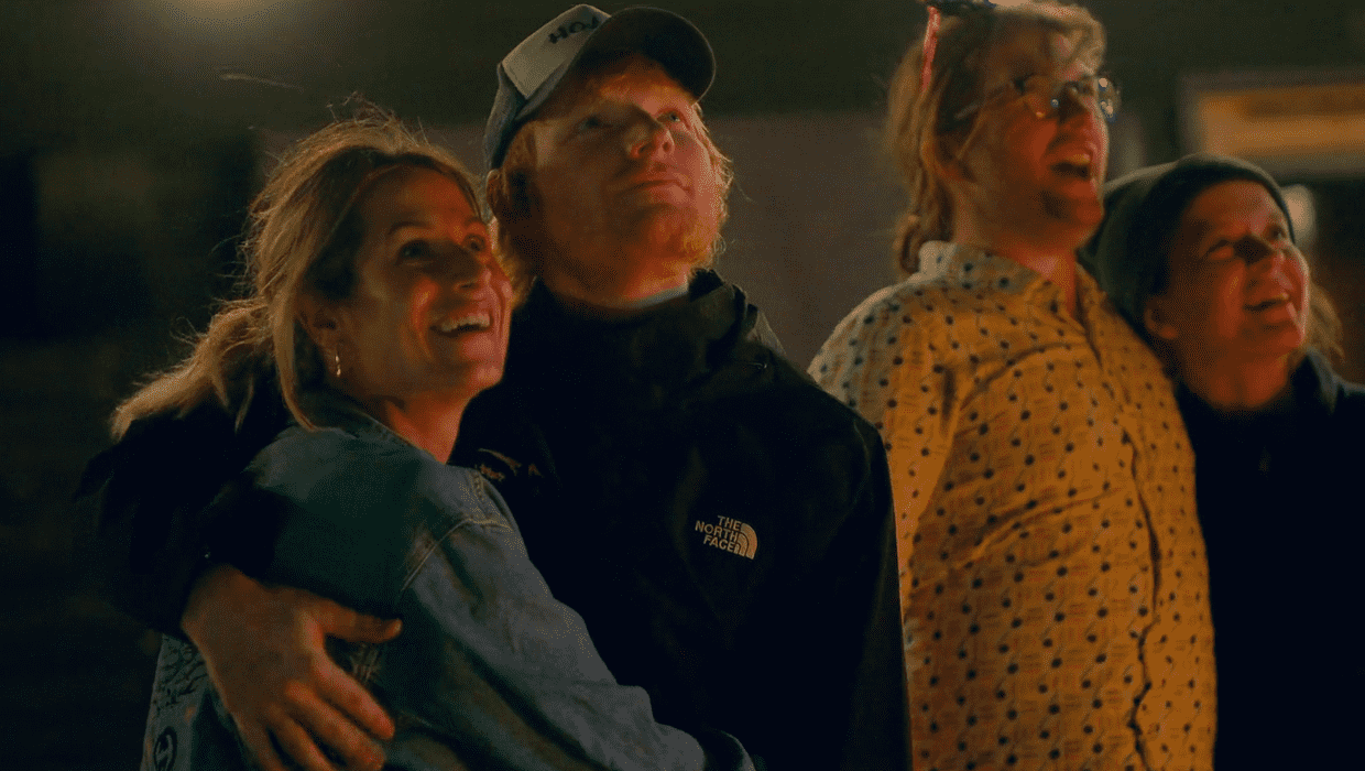 Cherry Seaborn and Ed Sheeran at the end of 'Ed Sheeran: The Sum of It All' Part 4 (Disney+)