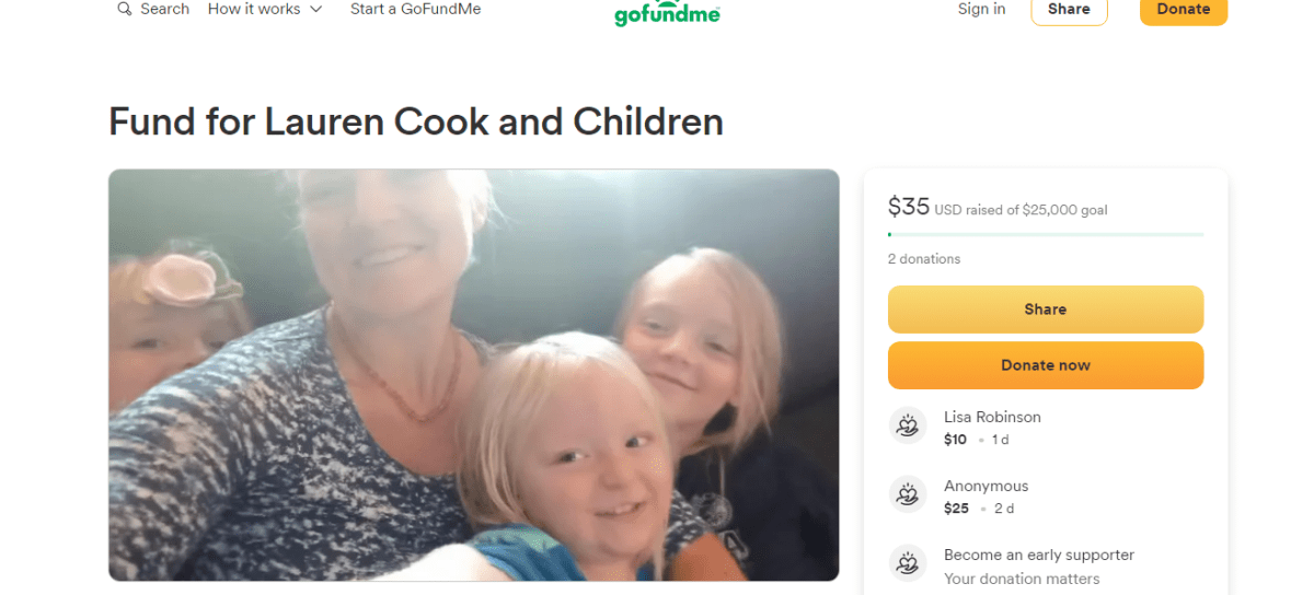 Lauren Cook's GoFundMe page (GoFundMe)