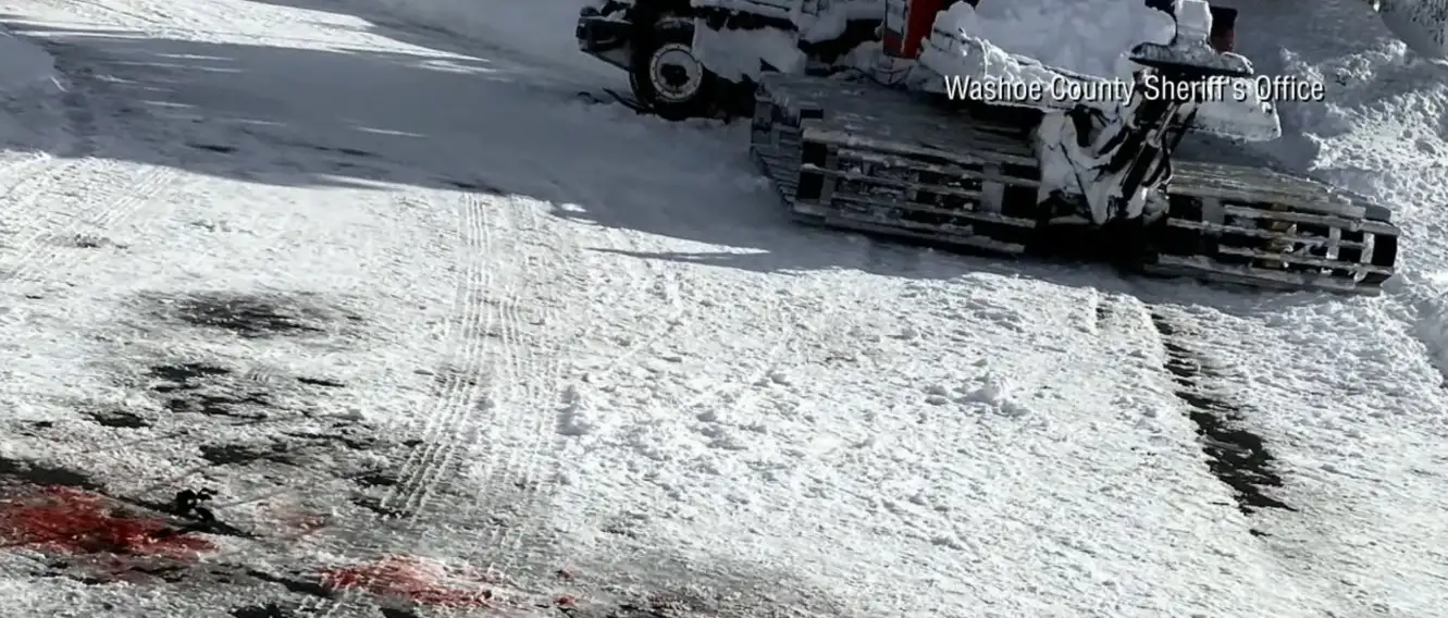 Photos of Jeremy Renner's snowplow accident was revealed for the first time since the incident in January (Washoe County Sheriff's Office)