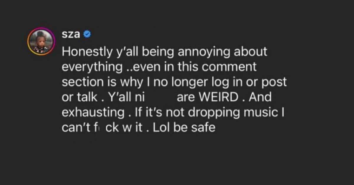 SZA opens up about not replying to Kai Cenat (sza/ Instagram)