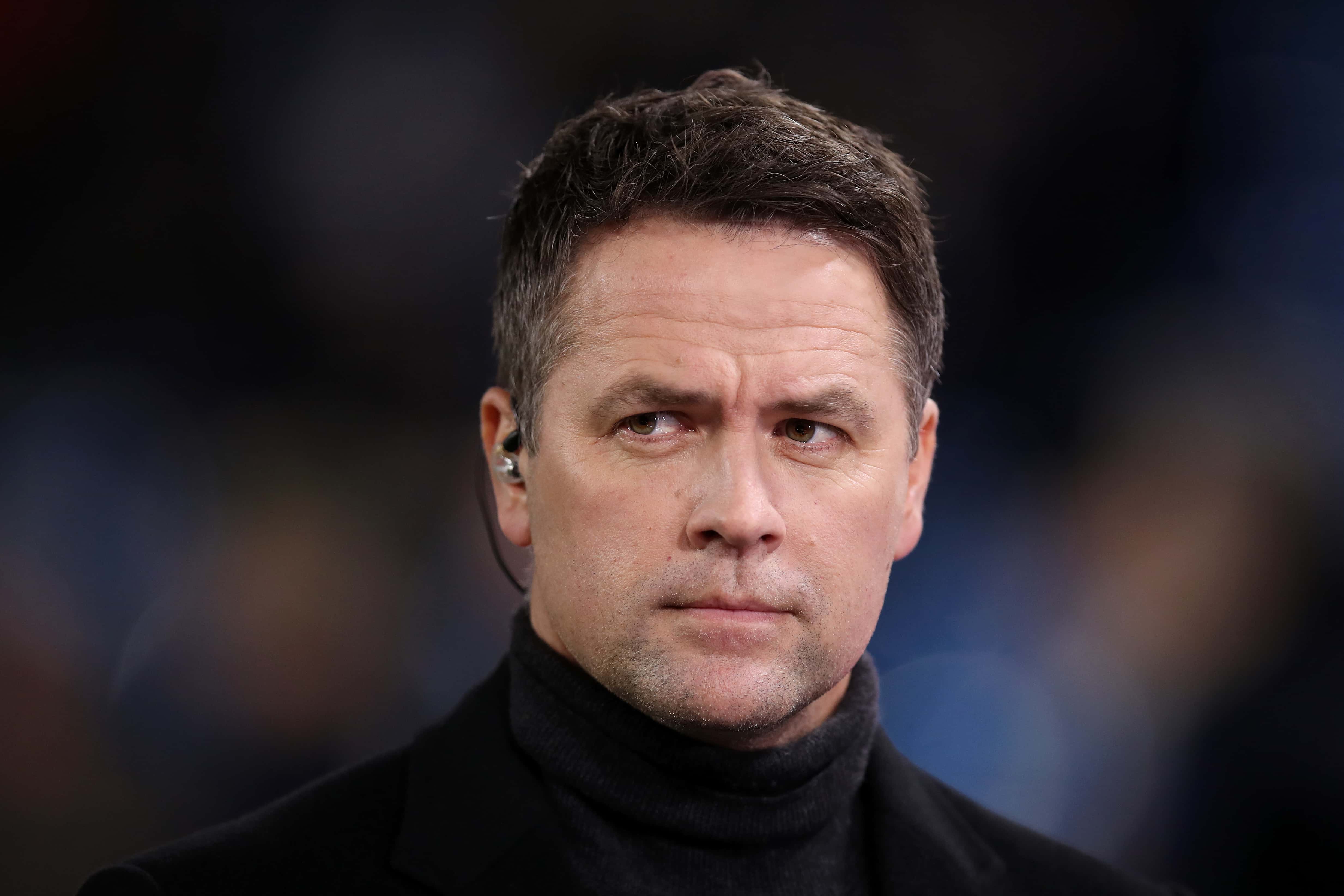 Michael Owen looks on prior to the Premier League match between Leeds United and Aston Villa at Elland Road on March 10, 2022 in Leeds, England.