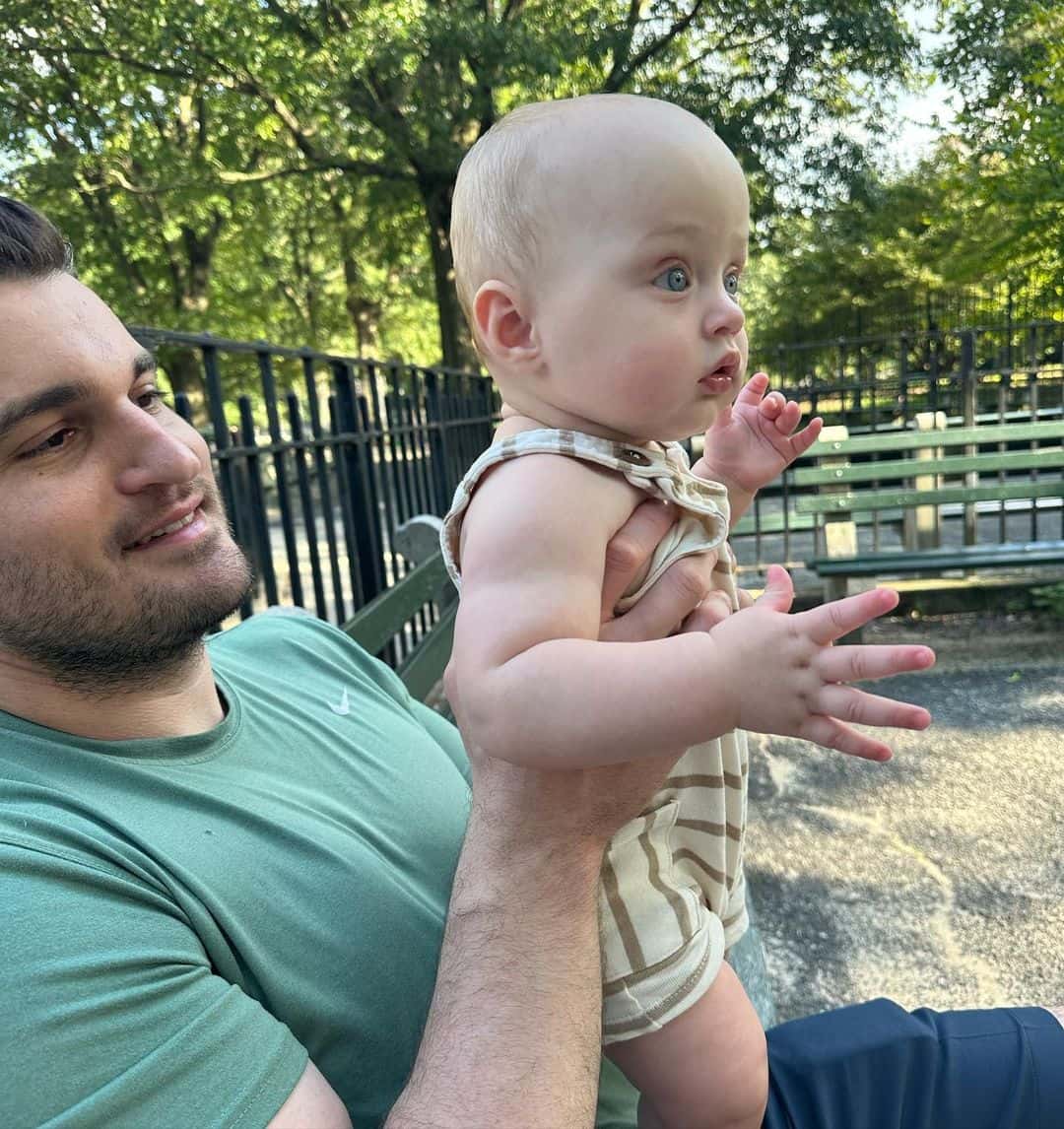 Carley Shimkus' husband Peter Buchignani with son Brock (@carleyshimkus/Instagram)