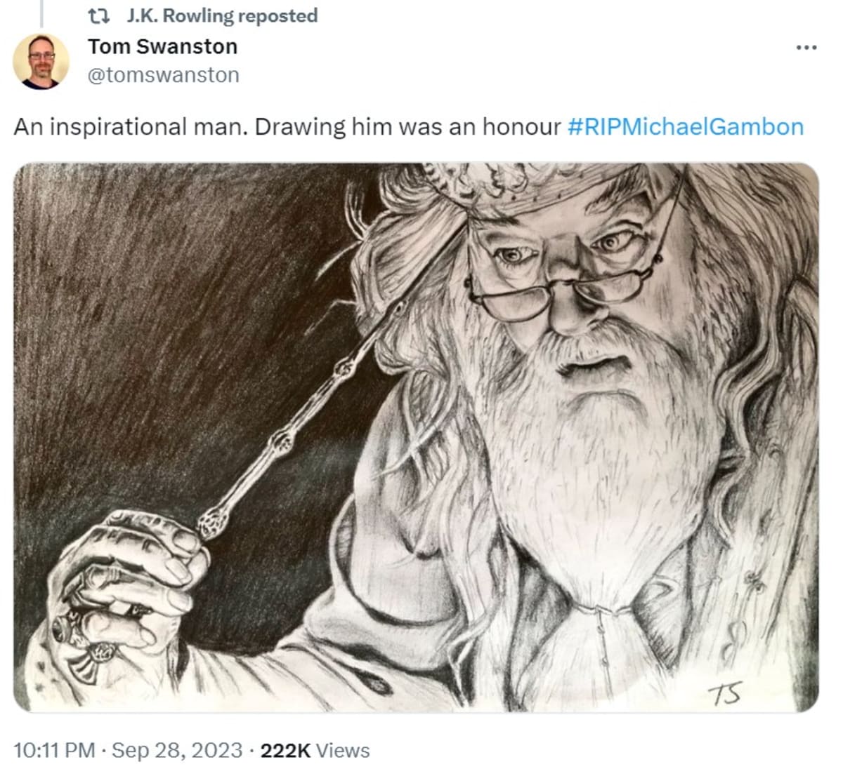 Tom Swanston's tribute (X/@tomswanston)