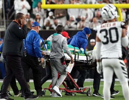 Tagovailoa was taken out from the ground on Thursday, September 29 (Dylan Bruell/ Getty Images)