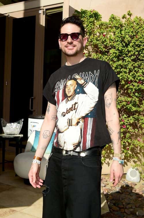 G-Eazy attends the CELSIUS Oasis Vibe House on April 14, 2023 in Coachella, California.