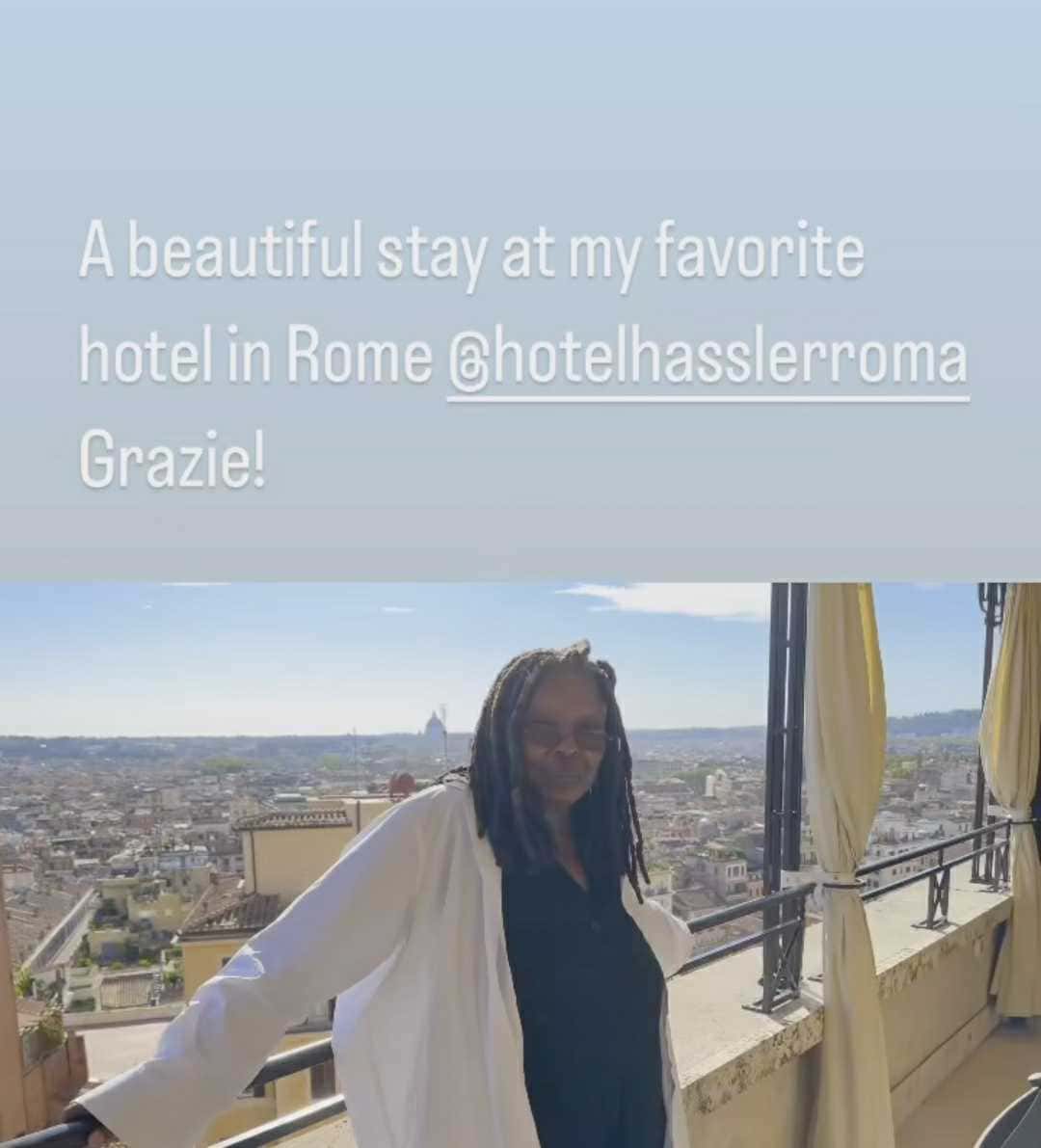 Whoopi Goldberg shares a glimpse of Rome on Instagram (@whoopigoldberg/Instagram)