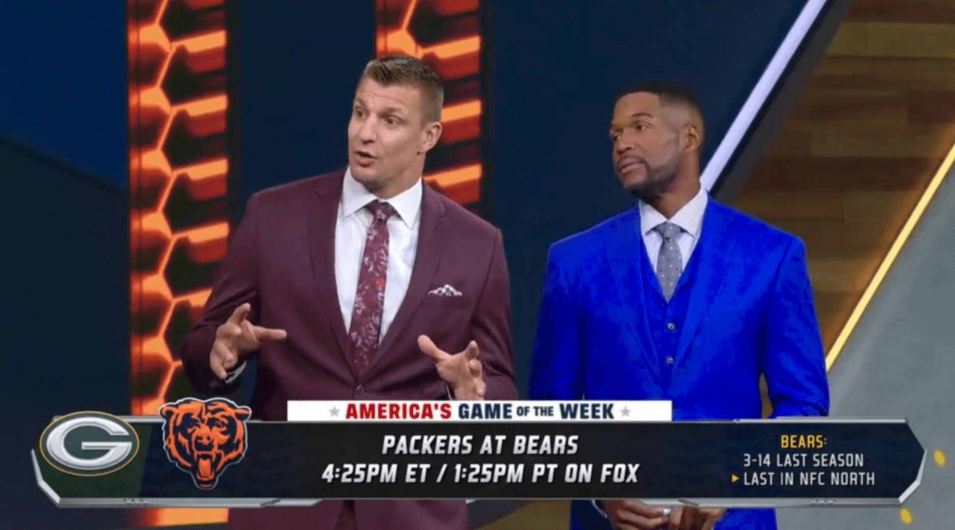 'GMA' Michael Strahan began his new hosting gig on Fox as an NFL analyst (@NFLonFox/Twitter)
