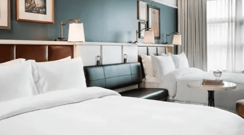 The hotel offers luxirious bedrooms with various facilities (Perry Lane Hotel)