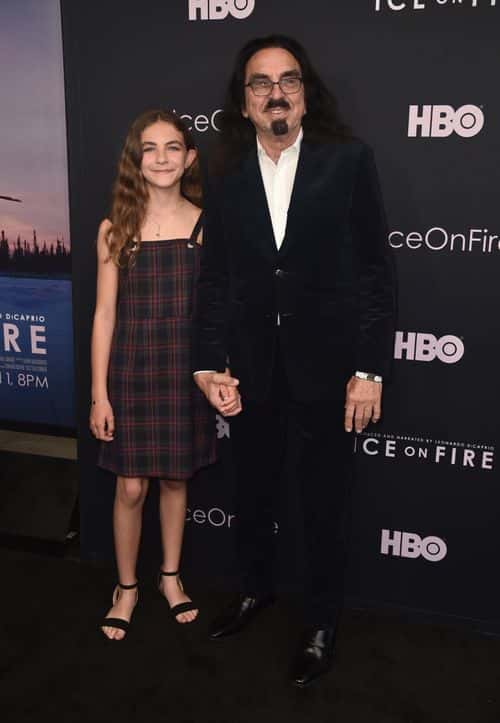 George DiCaprio (R) and  Normandie Farrar attend the L.A. premiere of HBO's 