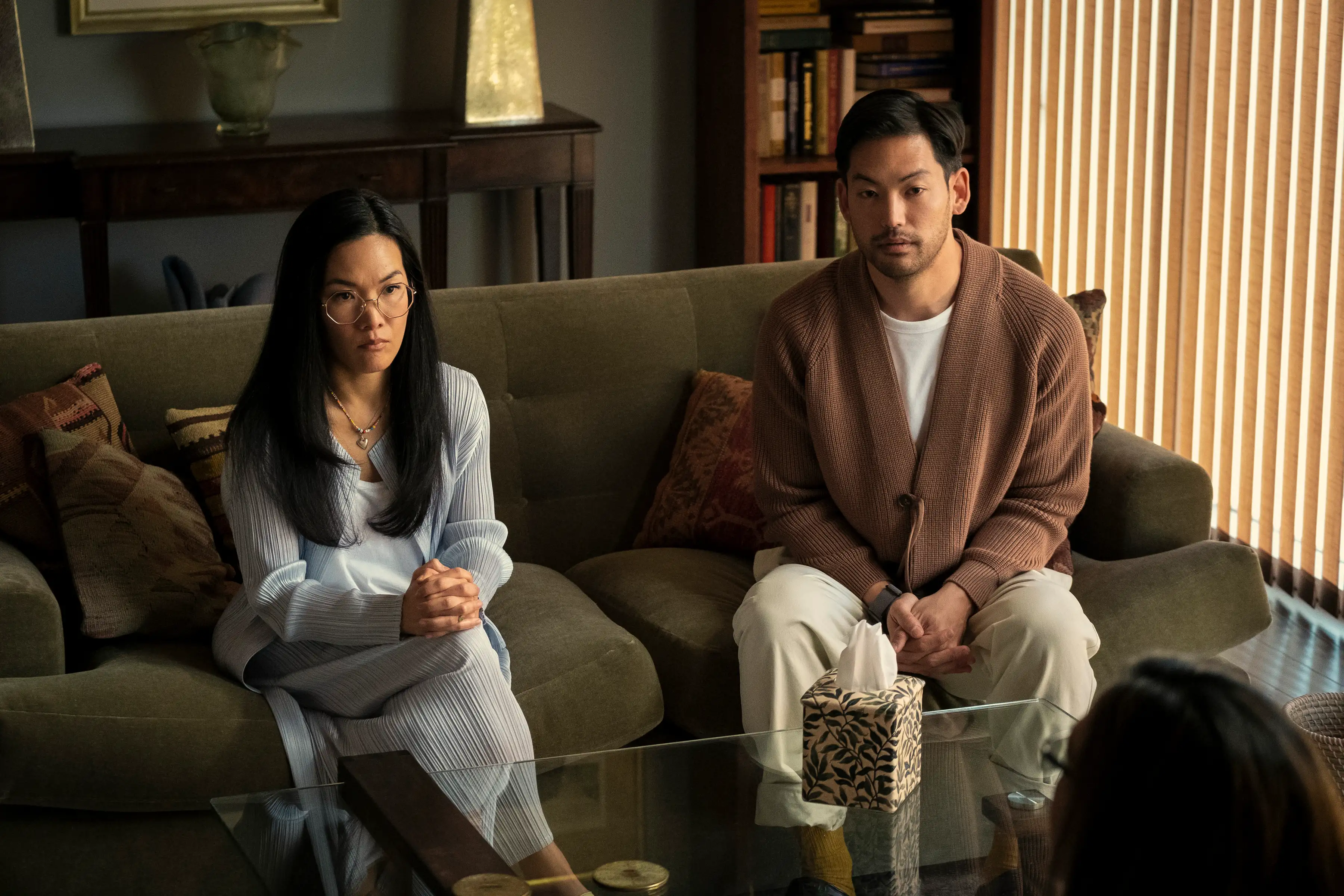 Ali Wong as Amy Lau and Joseph Lee as George in Netflix's 'Beef' (Netflix)
