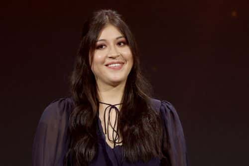 Alaqua Cox speaks onstage during D23 Expo 2022 at Anaheim Convention Center in Anaheim, California on September 10, 2022.