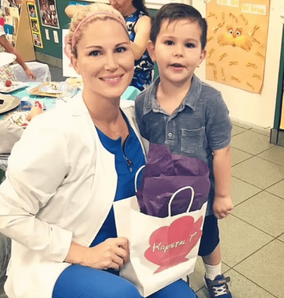 Krystal Talavera with her son (@krystalannern/Instagram)