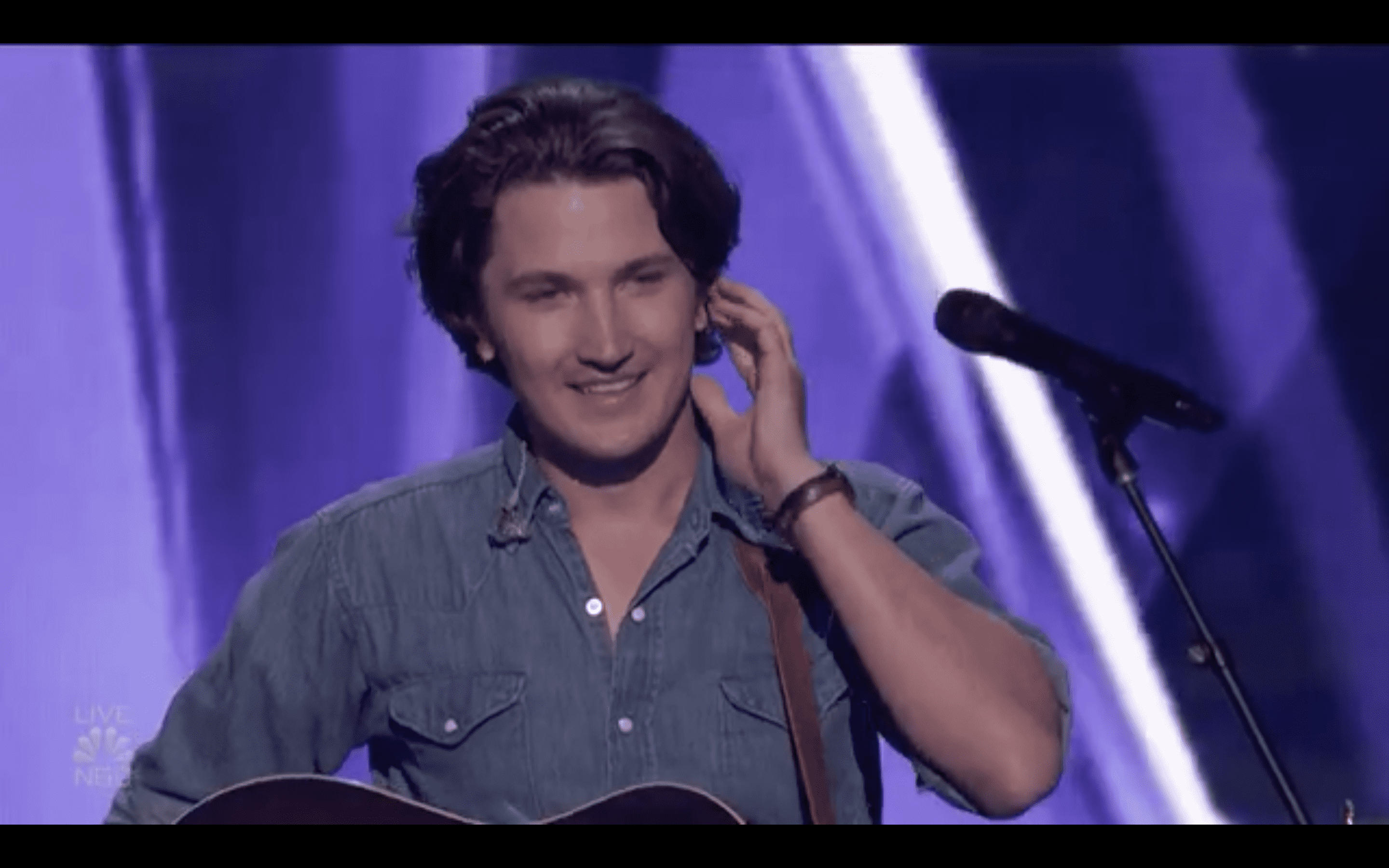 Country singer Drake Milligan on 'America's Got Talent' (NBC)