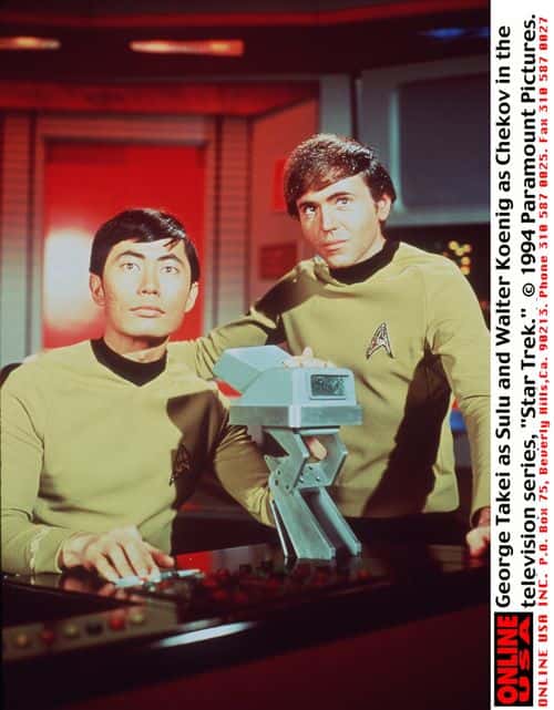 George Takei As Sulu (L) And Walter Koenig As Chekov (R) In The Television Series,
