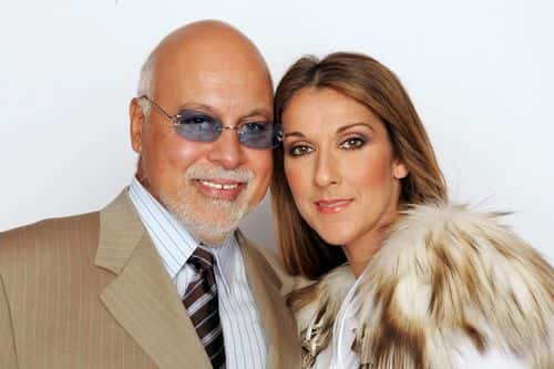 Celine Dion and her husband Rene Angelil pose for a picture backstage during the 2004 World Music Awards at the Thomas and Mack Center on September 15, 2004 in Las Vegas, Nevada.