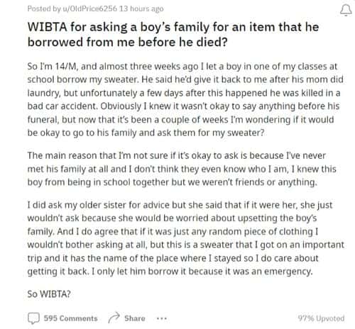 Reddit post (Reddit)