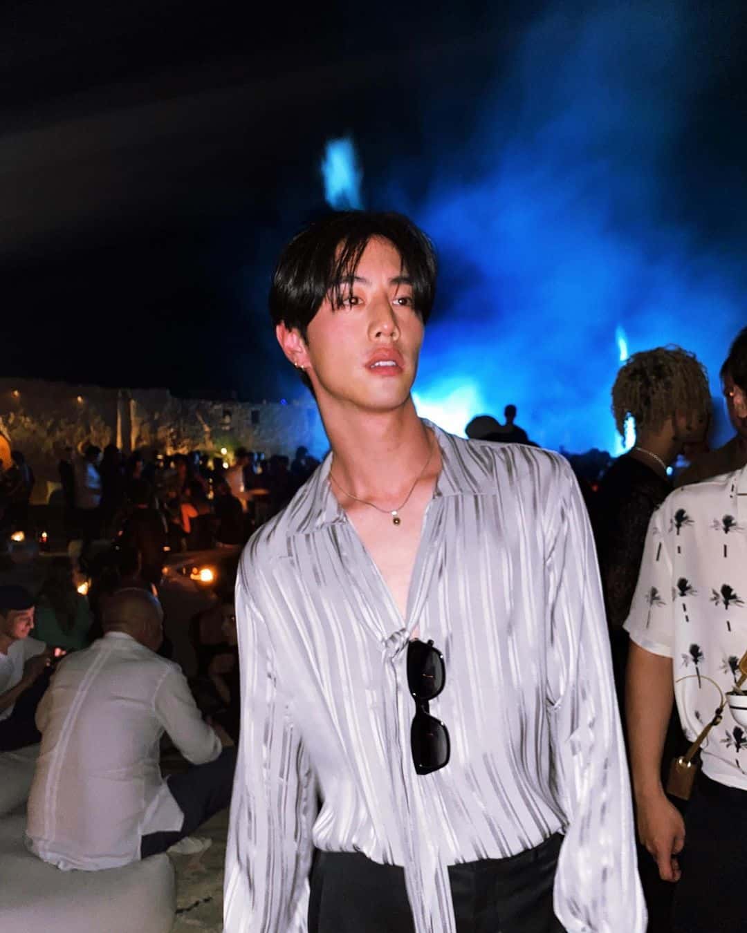 Mark Tuan at the Saint Laurent fashion show in Marrakech (@mensfoliomy/Instagram)