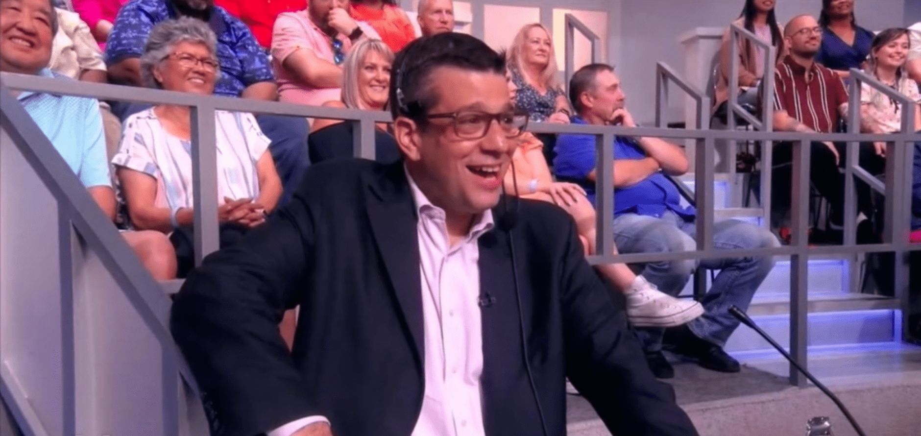 The hosts continuously interacted with the producer during their segment (ABC)