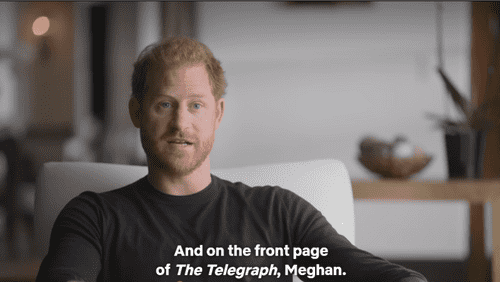 Harry in 'Harry & Meghan' (Netflix)
