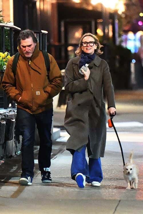 The 54-year-old star and her actor boyfriend, 54, were pictured chatting and laughing while walking around the streets of the Downtown Manhattan neighborhood of Tribeca. (Backgrid)