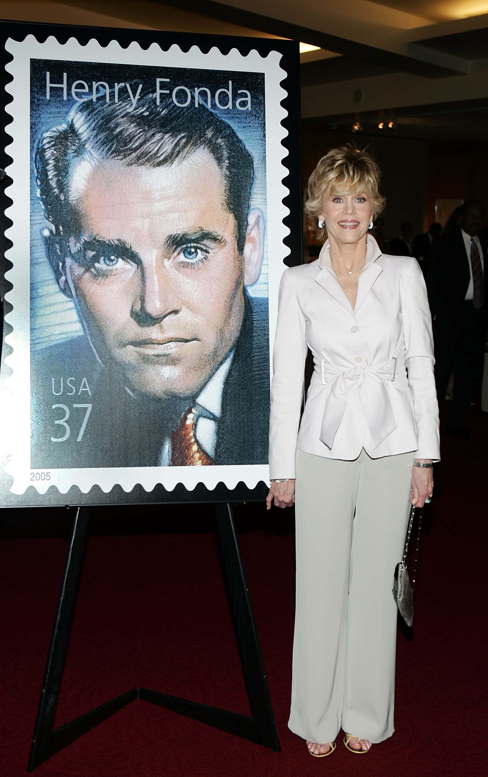 LOS ANGELES, CA - MAY 20:  Actress Jane Fonda attends the Henry Fonda Centennial Celebration and the US Postal service first-day-of-issue ceremony for the Henry Fonda commemorative stamp held at the Academy of Motion Picture Arts and Sciences on May  20, 2005 in Los Angeles, California.  (Photo by Frazer Harrison/Getty Images)