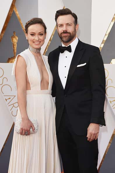 HOLLYWOOD, CA - FEBRUARY 28:  Actors Olivia Wilde (L) and Jason Sudeikis attend the 88th Annual Academy Awards at Hollywood & Highland Center on February 28, 2016 in Hollywood, California.  (Photo by Jason Merritt/Getty Images)