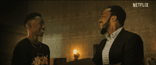 Niles Fitch as Fulton and Anthony Mackie as Frank in Netflix's 'We Have a Ghost' (YouTube/ Netflix)