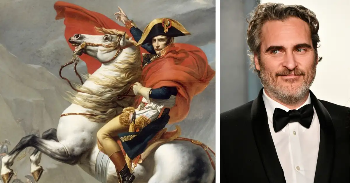 Joaquin Phoenix playing 'Napoleon' in Ridley Scott's movie about the French Emperor (Photo by Frazer Harrison/Getty Images/Wikipedia)