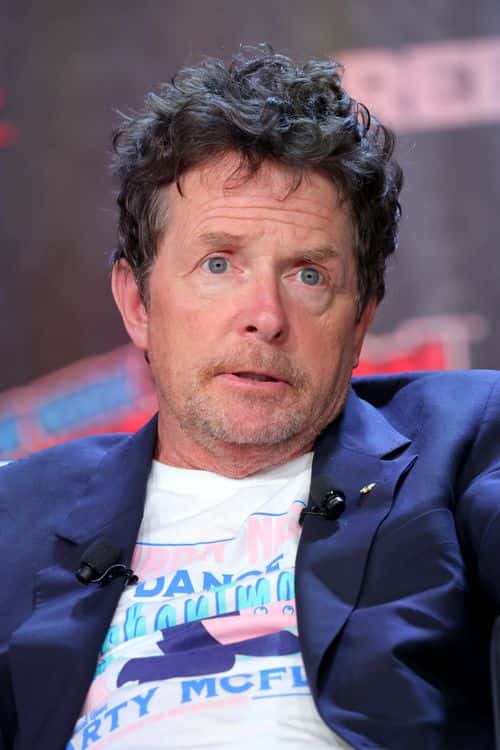 Actor Michael J. Fox speaks during a 
