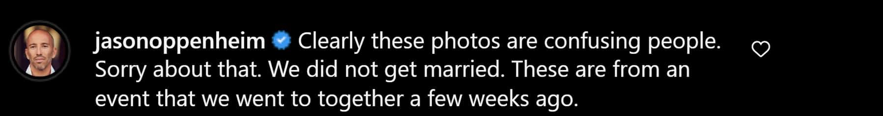Jason Oppenheim debunks wedding speculations (Instagram/jasonoppenheim)