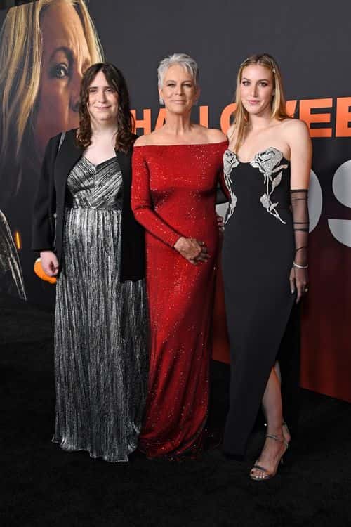 (L-R) Ruby Guest, Jamie Lee Curtis, and Annie Guest attend Universal Pictures World Premiere of