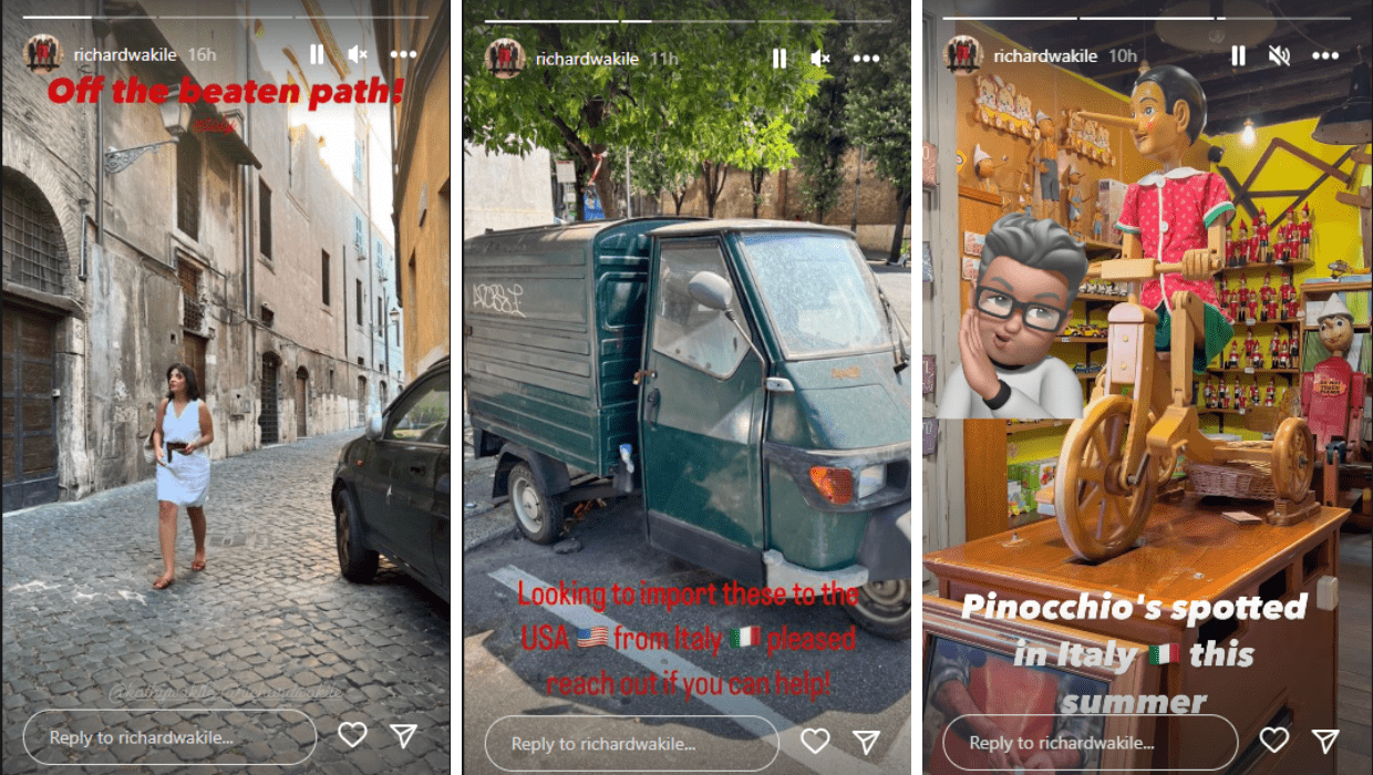 Richie Wakile shades the Gorgas! (Instagram/richardwakile)