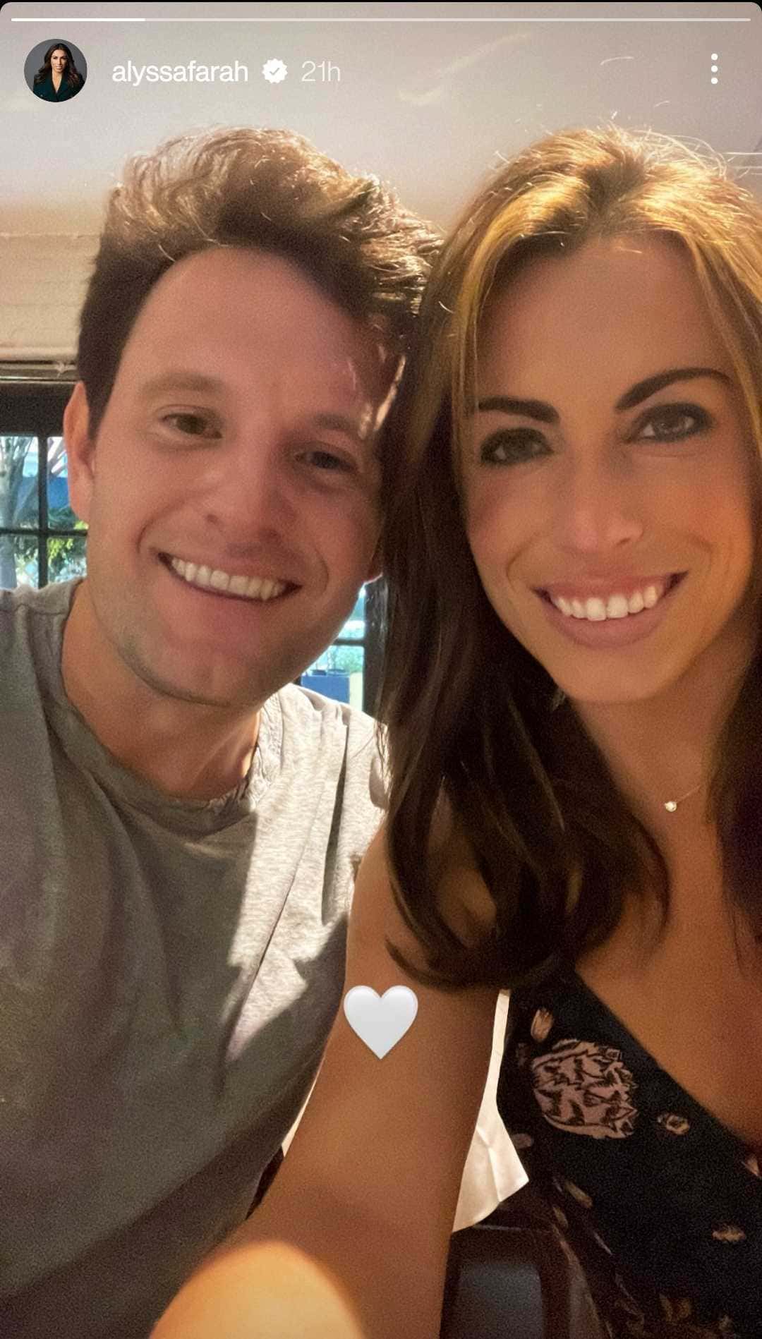 Alyssa Farah Griffin posts a sweet picture of her and her husband, Justin, to her Instagram story (Instagram/@alyssafarah)