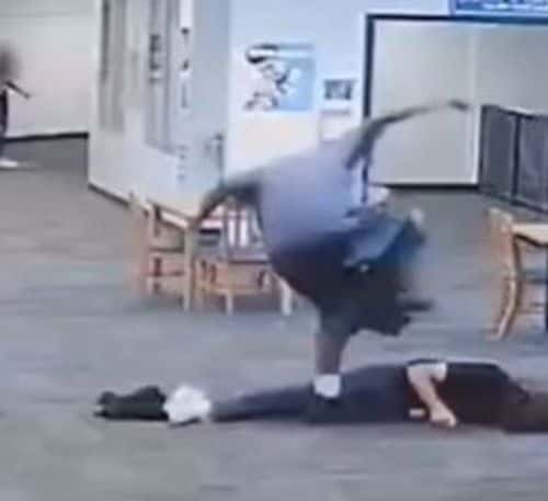 The 17-year old attacking the teaching aide (Flagler County Sheriff's Office)