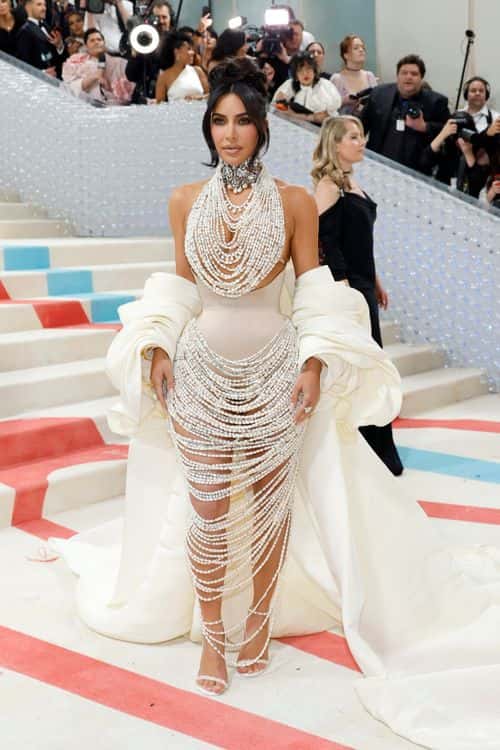 Kim Kardashian attends The 2023 Met Gala Celebrating 