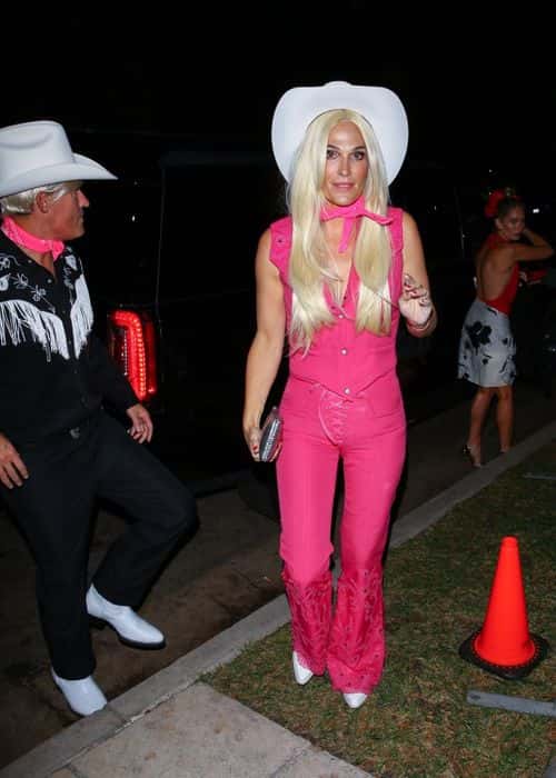 Molly Sims attends the annual Casamigos Halloween party in Beverly Hills. (Backgrid)