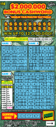 ‘$2MM Bonus Cashword Scratch-Off' lottery game (Photo by Florida Lottery)